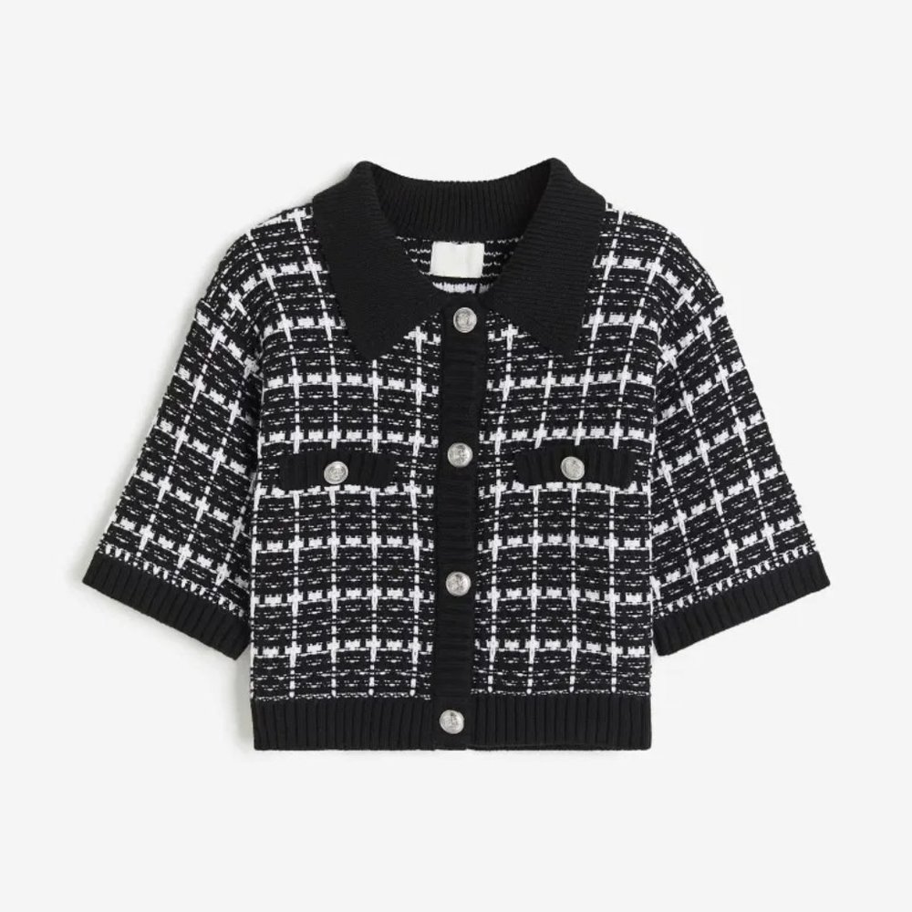 H&M Short Sleeve Cardigan with Buttons